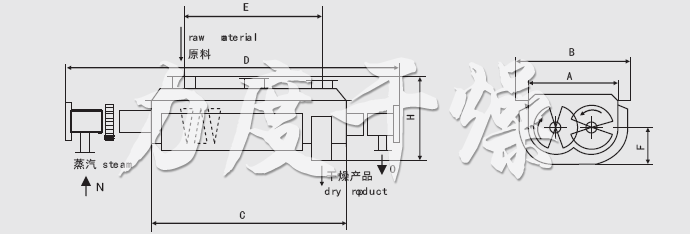 JYG系列空心槳葉干燥機(jī)安裝結(jié)構(gòu)圖